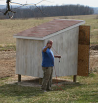 chicken coop under construction