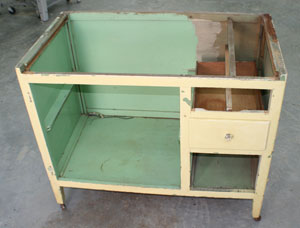 hutch base ready for stripping